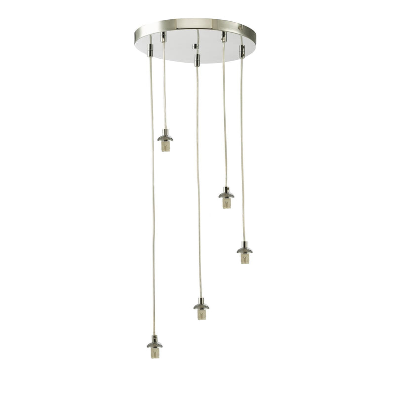 Dar Lighting Federico 5 Light Cluster Pendant Polished Chrome Frame Only • FED0550-F