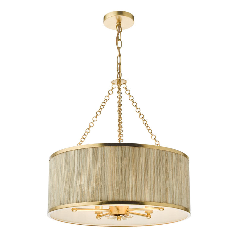 Dar Lighting Fenella 5 Light Pendant Gold Leaf • FEN0535
