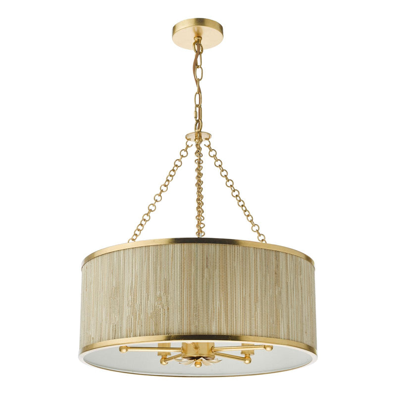Dar Lighting Fenella 5 Light Pendant Gold Leaf • FEN0535