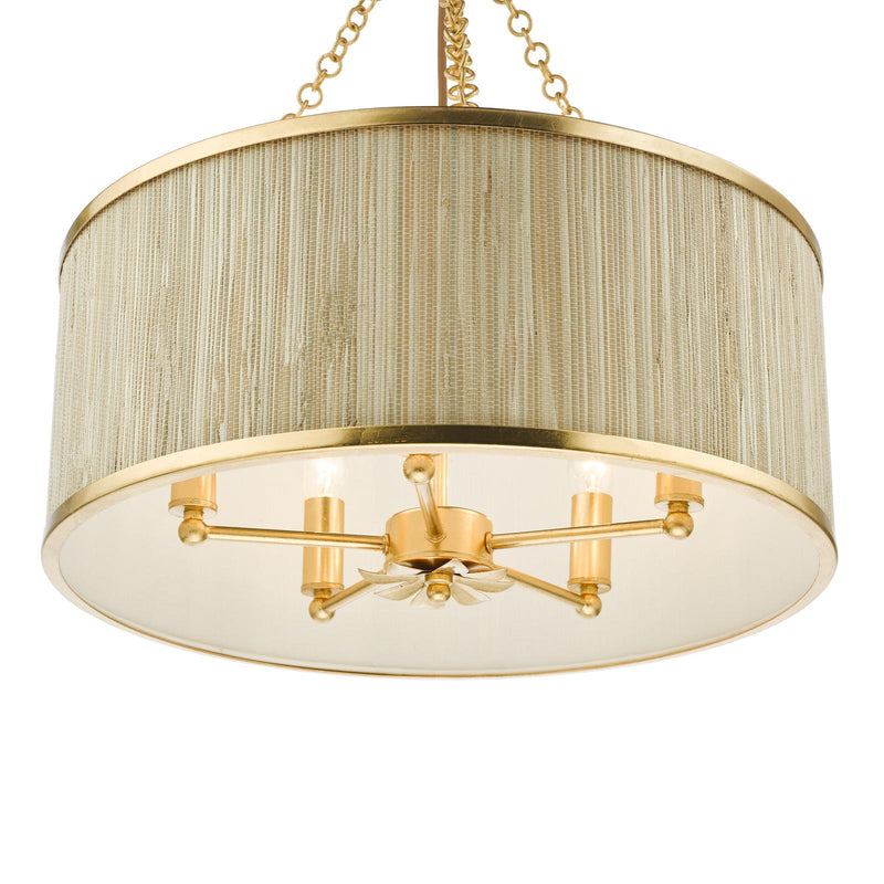Dar Lighting Fenella 5 Light Pendant Gold Leaf • FEN0535