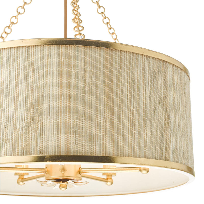 Dar Lighting Fenella 5 Light Pendant Gold Leaf • FEN0535