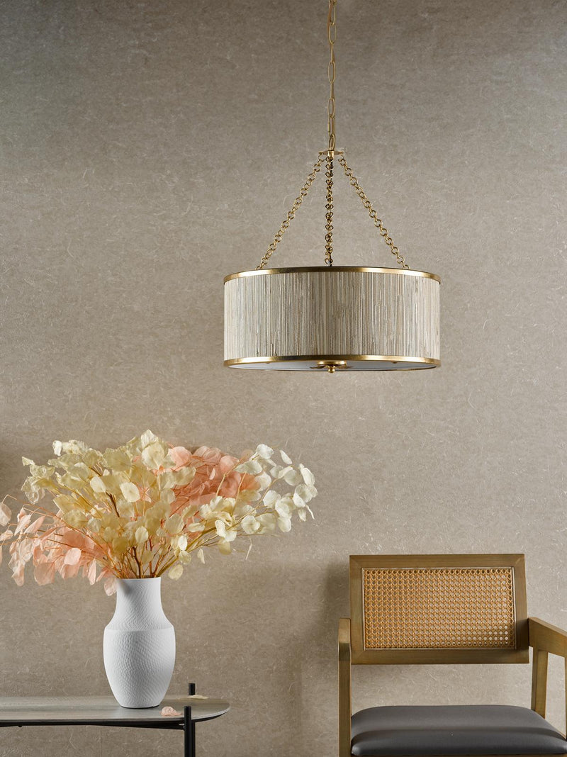 Dar Lighting Fenella 5 Light Pendant Gold Leaf • FEN0535
