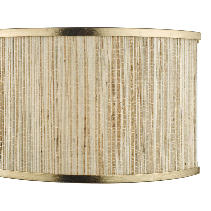 Dar Lighting Fenella 2 Light Wall Light Gold Leaf and Seagrass • FEN0935