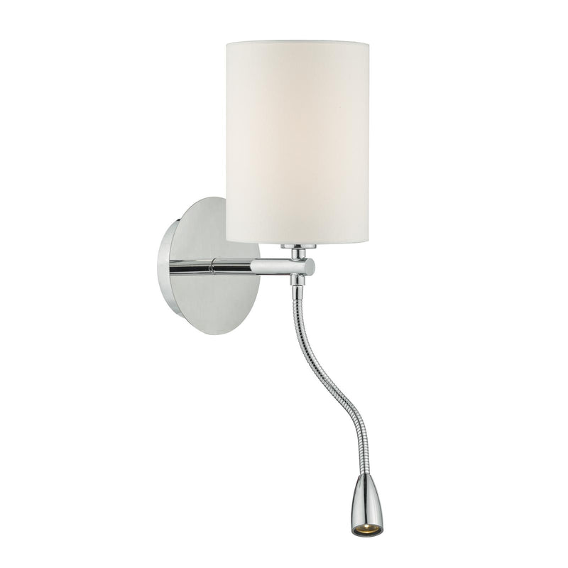 Dar Lighting Feta Wall Light LED Polished Chrome Base Only • FET0750