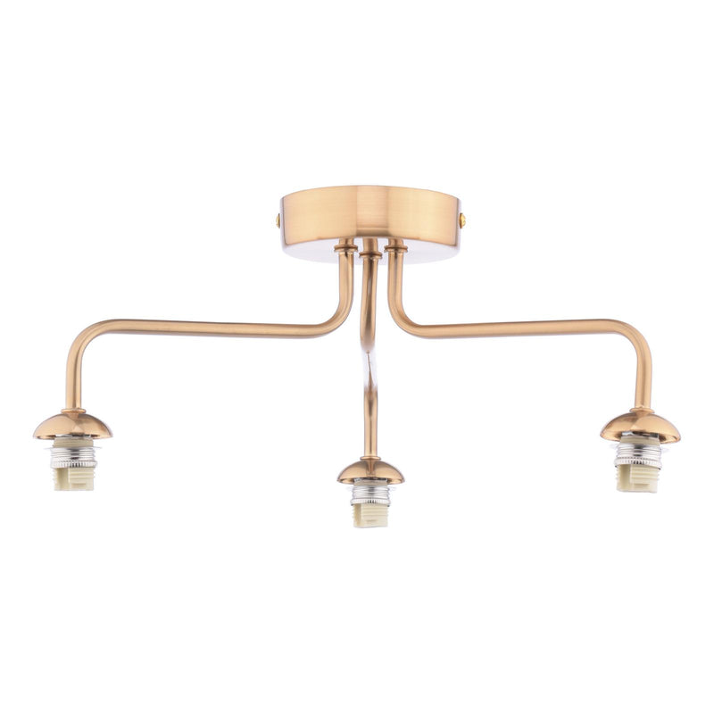 Dar Lighting Feya 3 Light Semi-Flush Antique Bronze Fitting Only • FEY0363-F