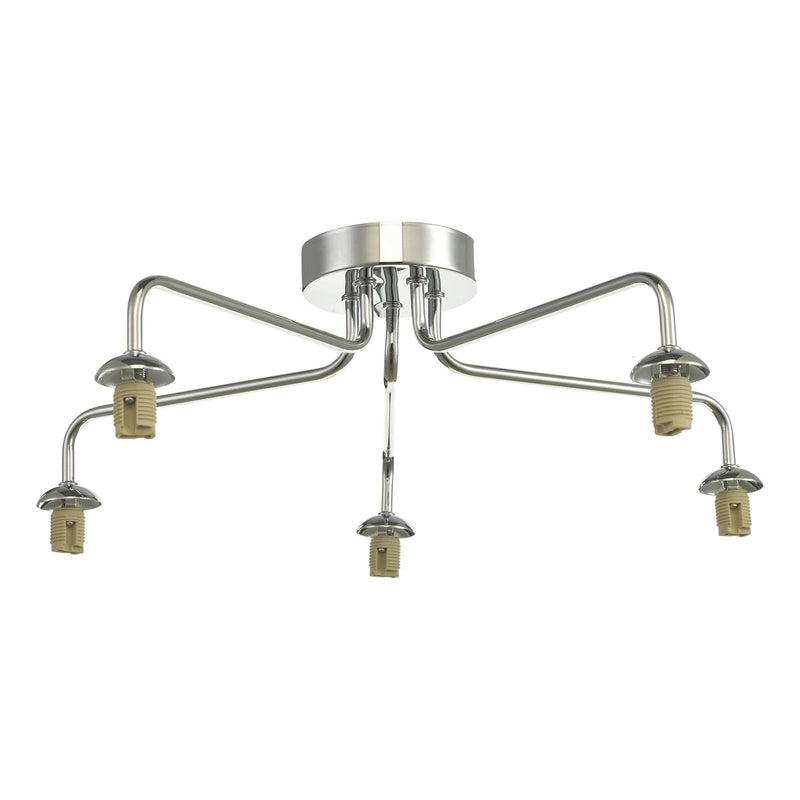 Dar Lighting Feya 5 Light Semi Flush Polished Chrome Frame Only • FEY0550-F