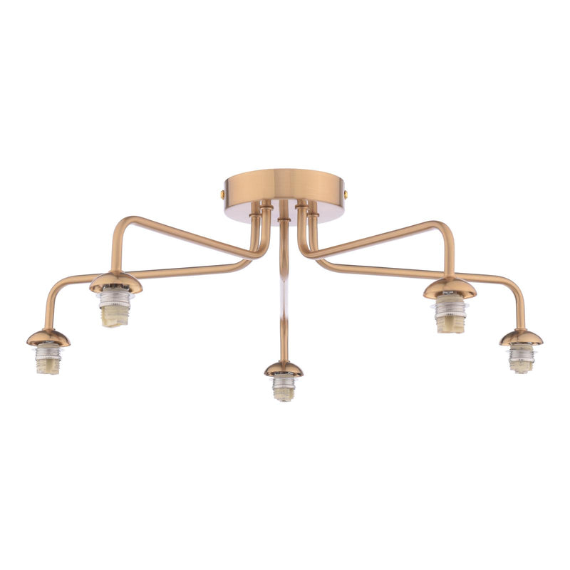Dar Lighting Feya 5 Light Semi-Flush Antique Bronze Fitting Only • FEY0563-F