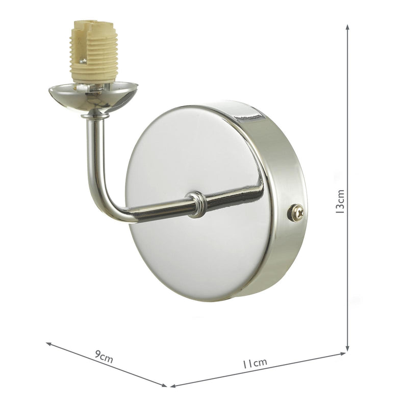 Dar Lighting Feya Wall Light Polished Chrome Bracket Only • FEY0750-F