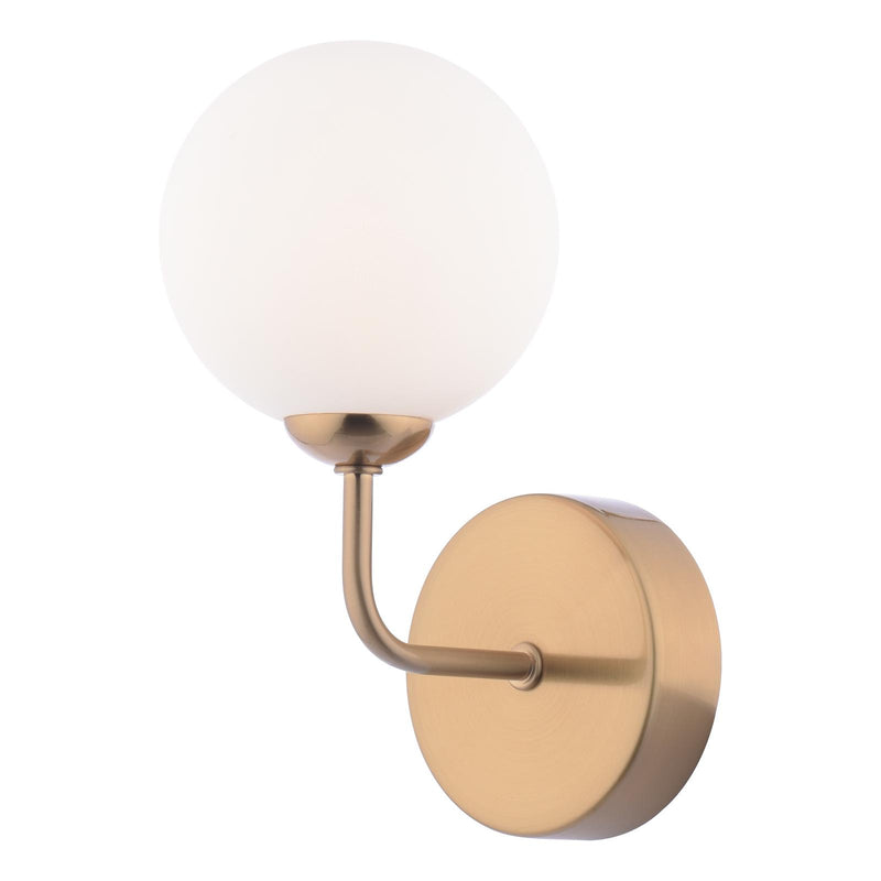 Dar Lighting Feya Wall Light Antique Bronze With Opal Glass • FEY0763-02