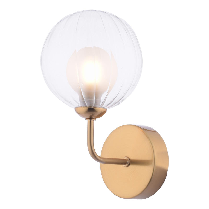 Dar Lighting Feya Wall Light Antique Bronze With Clear/Opal Glass • FEY0763-20