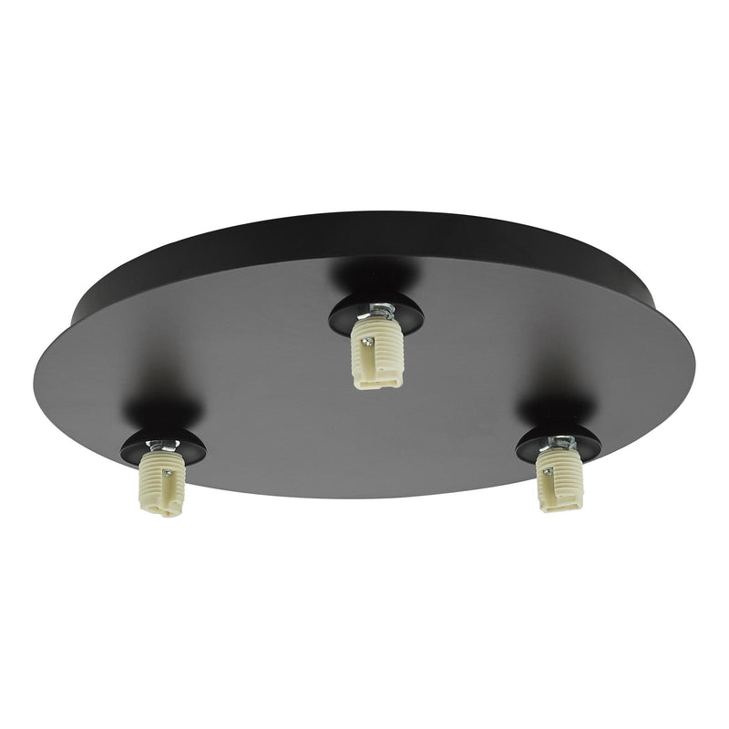 Dar Lighting Foley 3 Light Flush Matt Black Fitting Only • FOL5322-F