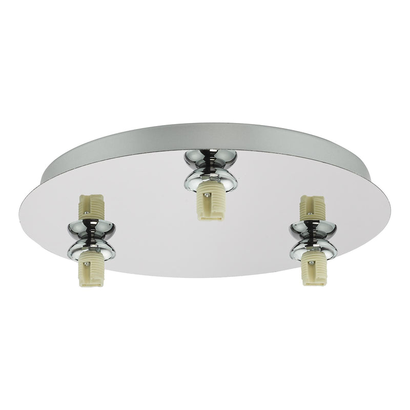 Dar Lighting Foley 3 Light Flush Polished Chrome Fitting Only • FOL5350-F