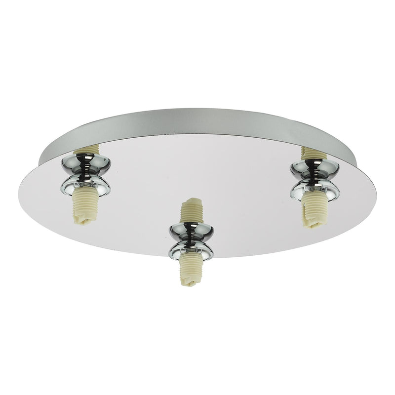 Dar Lighting Foley 3 Light Flush Polished Chrome Fitting Only • FOL5350-F