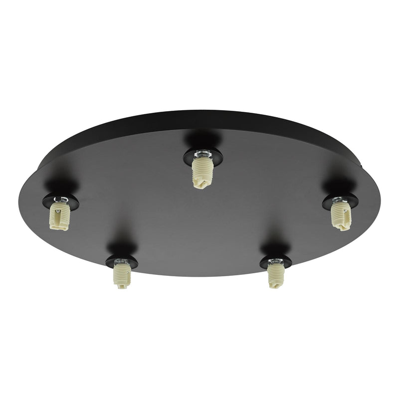 Dar Lighting Foley 5 Light Flush Matt Black Fitting Only • FOL5422-F