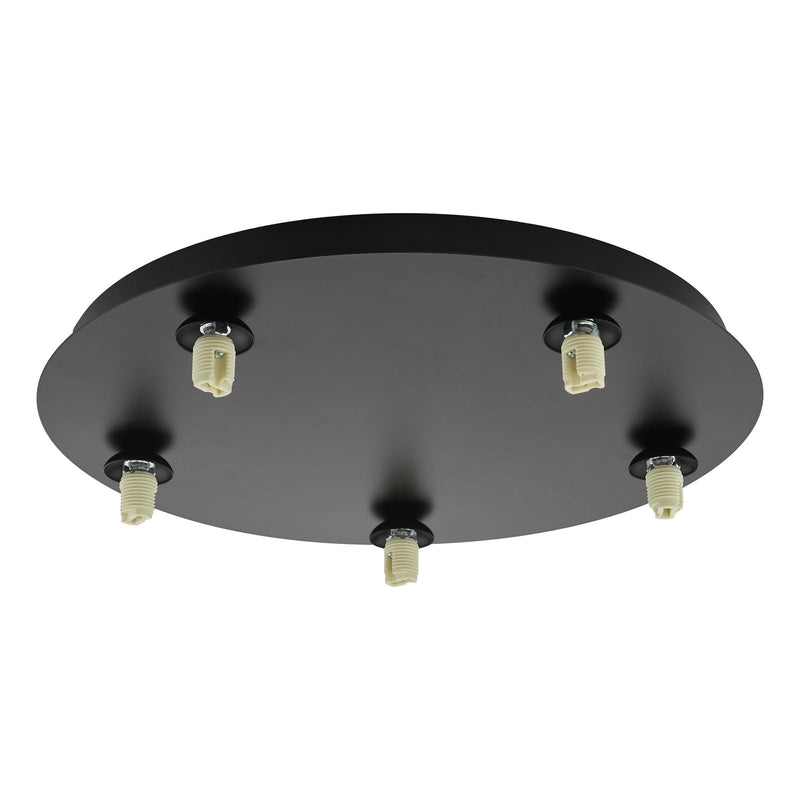 Dar Lighting Foley 5 Light Flush Matt Black Fitting Only • FOL5422-F