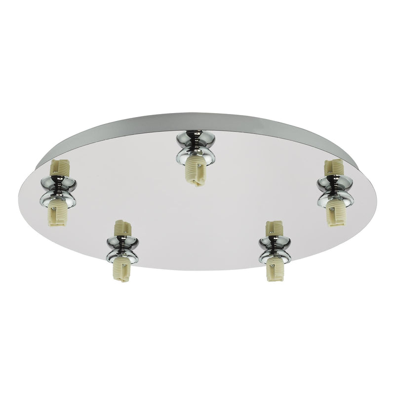 Dar Lighting Foley 5 Light Flush Polished Chrome Fitting Only • FOL5450-F