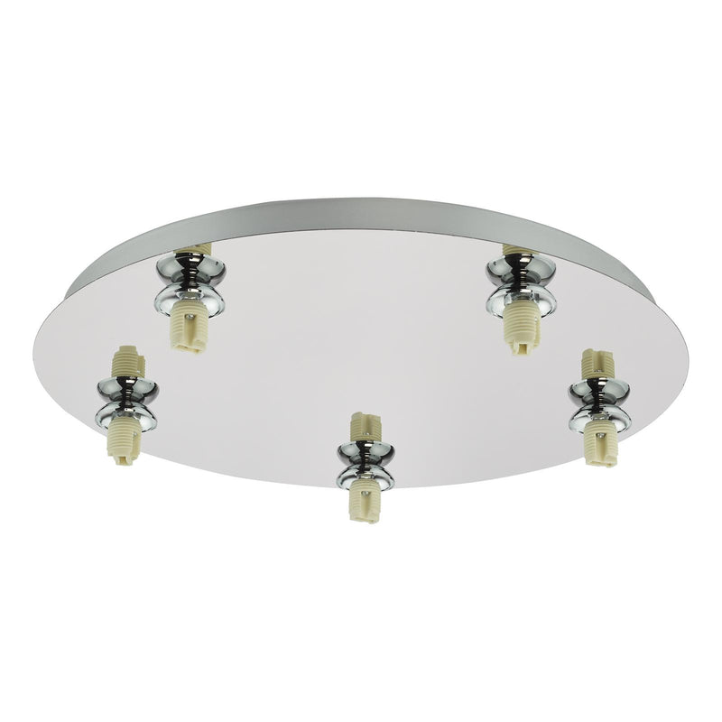 Dar Lighting Foley 5 Light Flush Polished Chrome Fitting Only • FOL5450-F