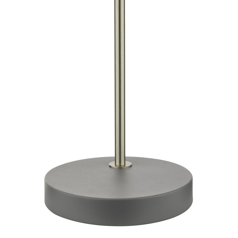 Dar Lighting Frederick Task Table Lamp Dark Grey Satin Chrome • FRE4237