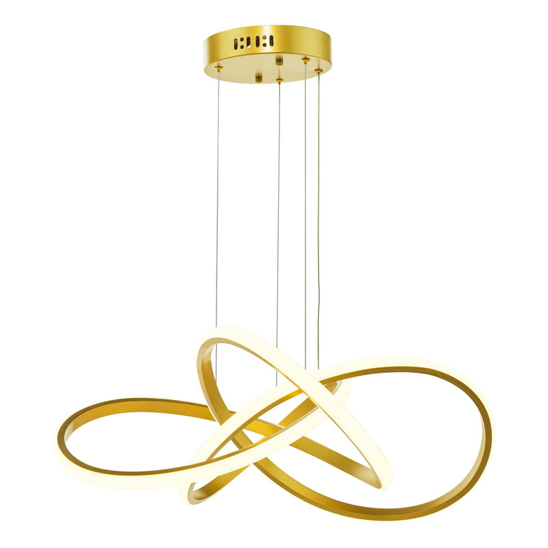Dar Lighting Fusion Pendant Satin Gold LED • FUS8635