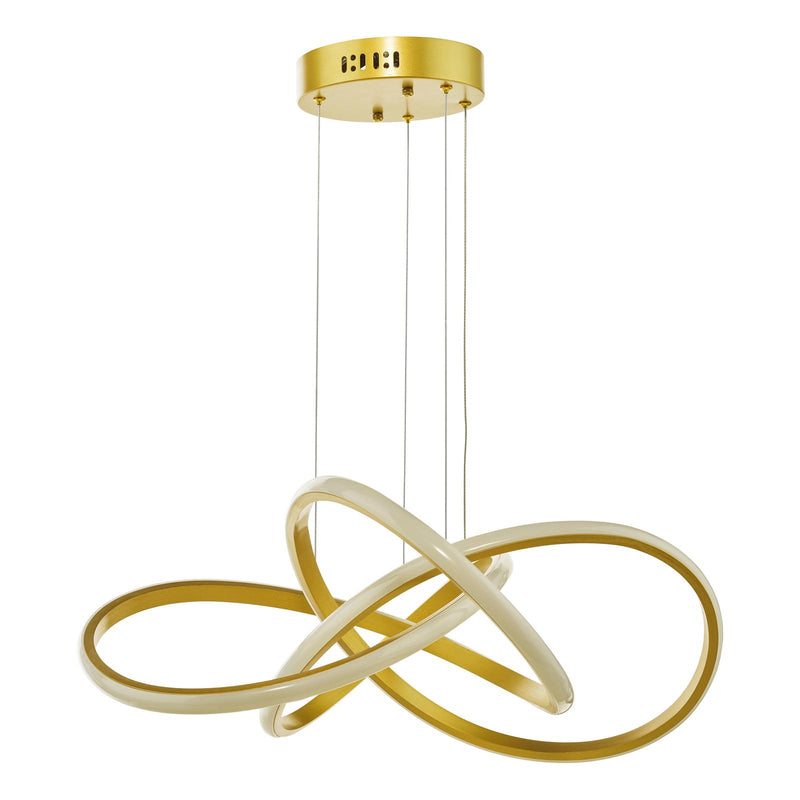 Dar Lighting Fusion Pendant Satin Gold LED • FUS8635