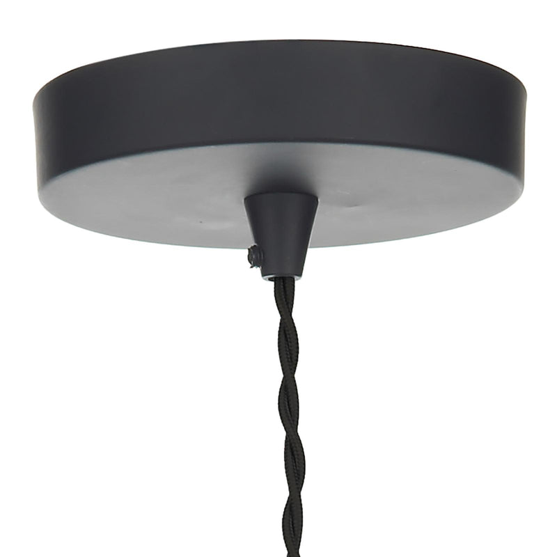Dar Lighting Gaucho 1 Light Pendant Black • GAU0122