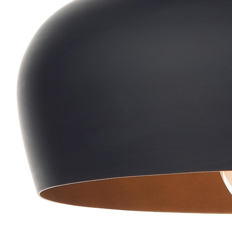 Dar Lighting Gaucho 1 Light Pendant Black • GAU0122