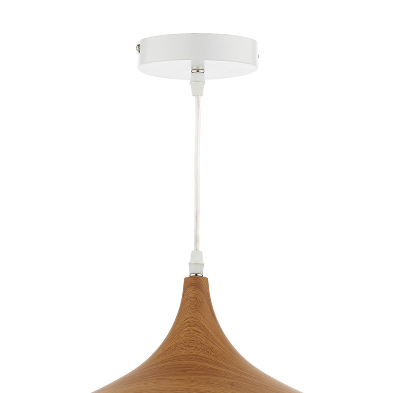 Dar Lighting Gaucho 1 Light Pendant White Large • GAU8602