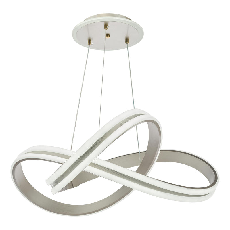 Dar Lighting Gavino Pendant Brushed Silver LED • GAV8632