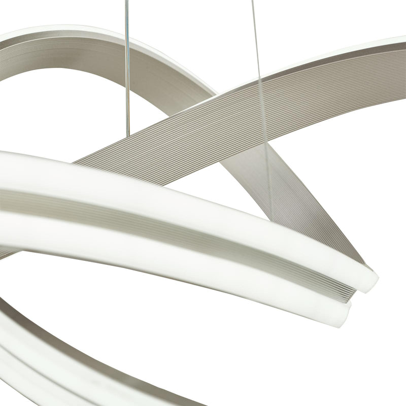 Dar Lighting Gavino Pendant Brushed Silver LED • GAV8632