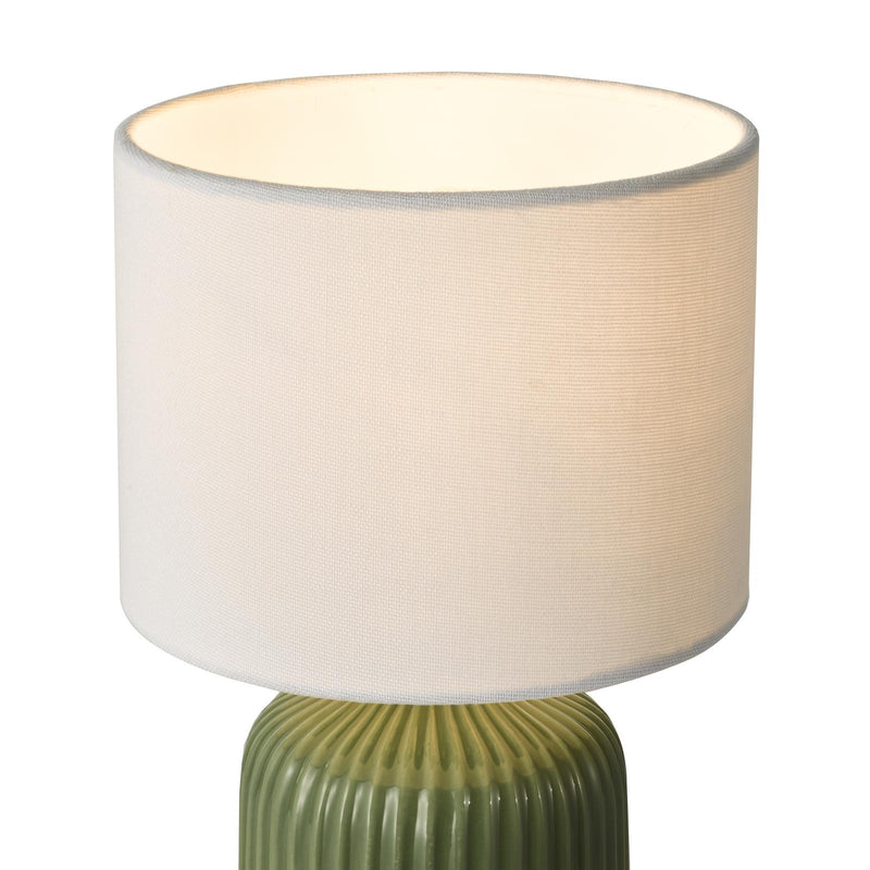 Dar Lighting Gigi Twin Pack Table Lamp Green With Shade • GIG4124