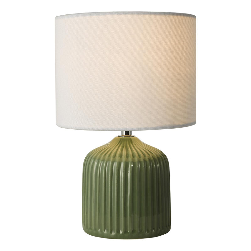 Dar Lighting Gigi Twin Pack Table Lamp Green With Shade • GIG4124