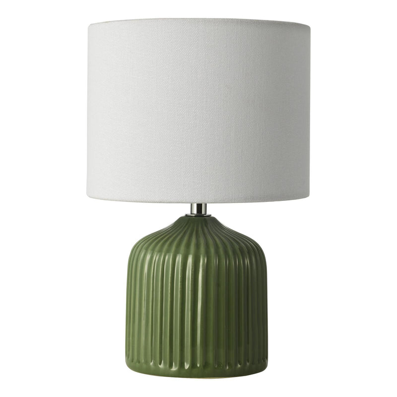 Dar Lighting Gigi Twin Pack Table Lamp Green With Shade • GIG4124