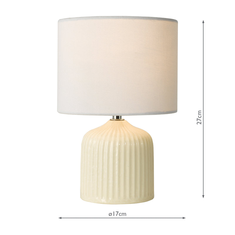 Dar Lighting Gigi Twin Pack Table Lamp Cream With Shade • GIG4133