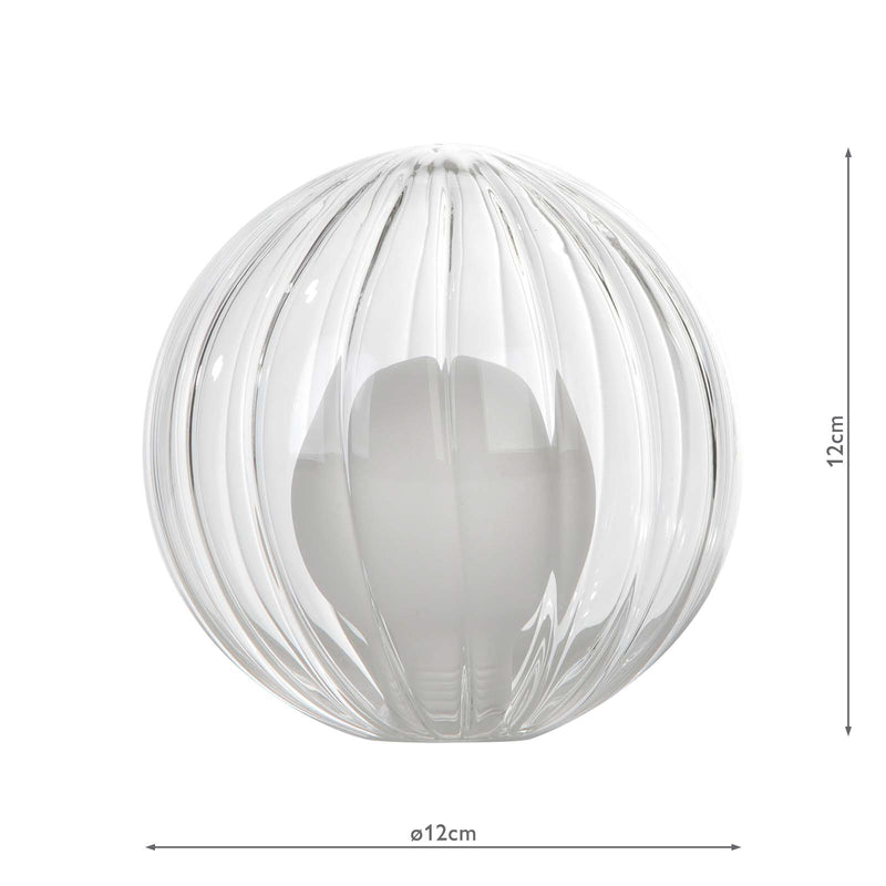 Dar Lighting Mix & Match Opal & Clear Ribbed Glass G9 12cm • GL20