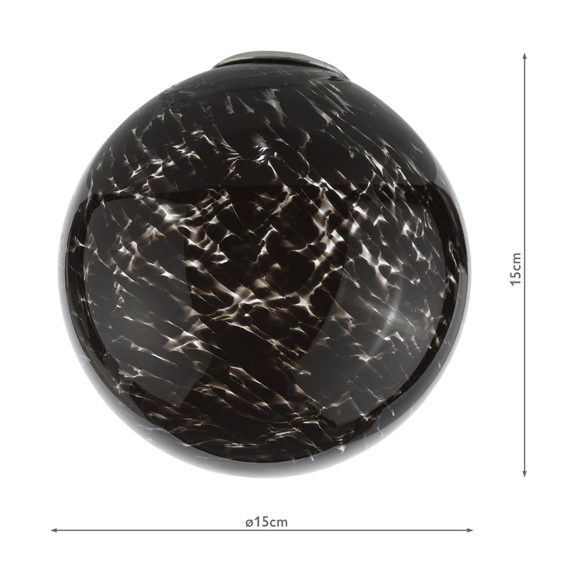 Dar Lighting Mix & Match Black Confetti Glass G9 10cm • GL21