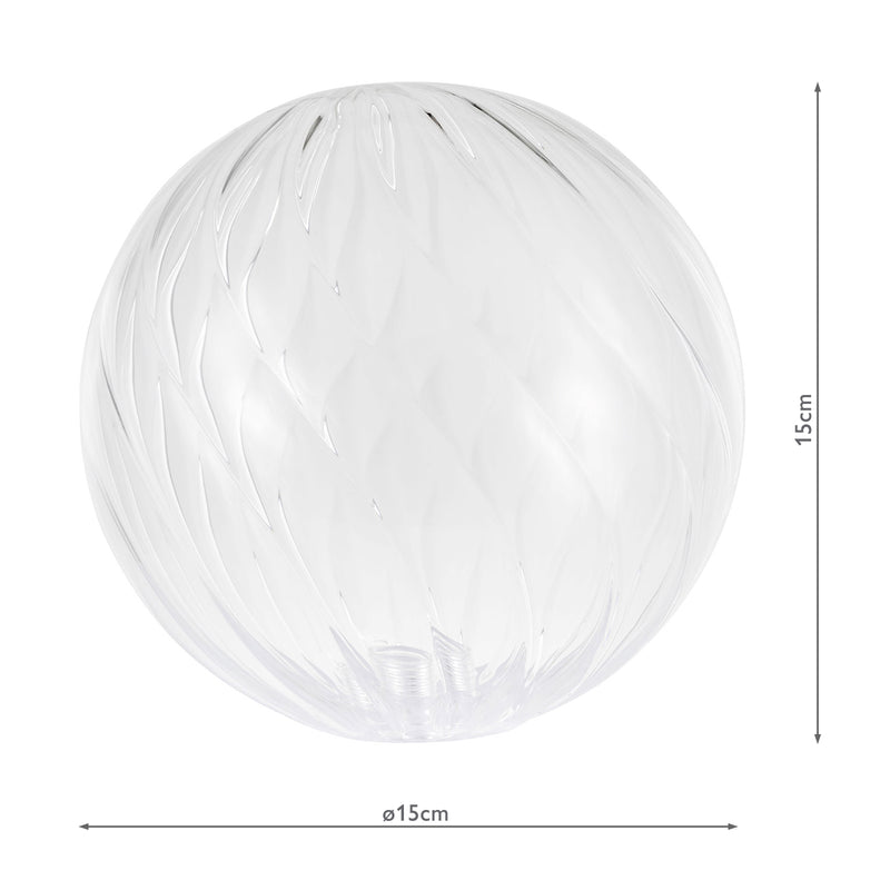 Dar Lighting Mix & Match Twisted Style Closed Glass G9 15cm • GL22