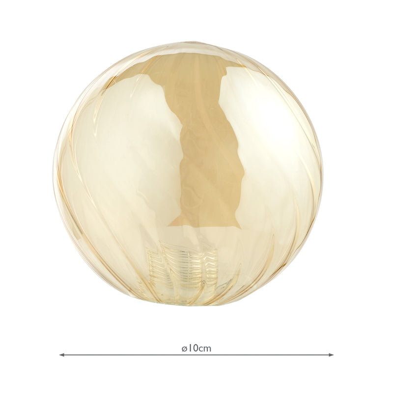 Dar Lighting Mix & Match Twisted Sttyle Amber Glass G9 10cm • GL25