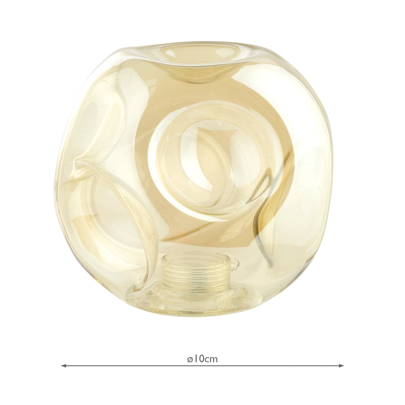 Dar Lighting Mix & Match Closed Organic Amber Glass G9 10cm • GL27