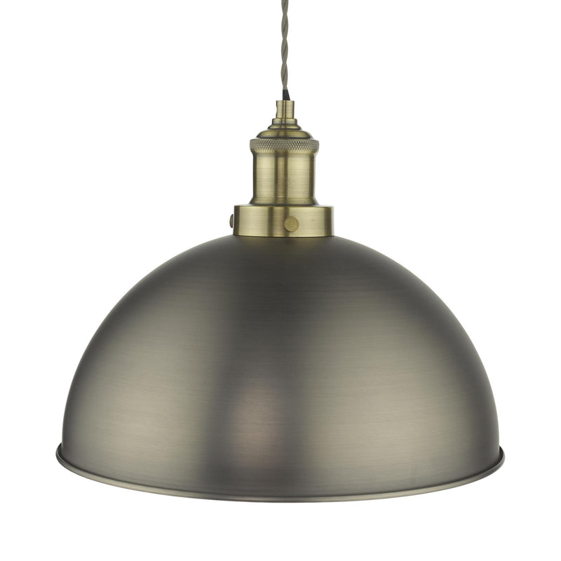 Dar Lighting Governor Pendant Antique Chrome Antique Brass • GOV0161