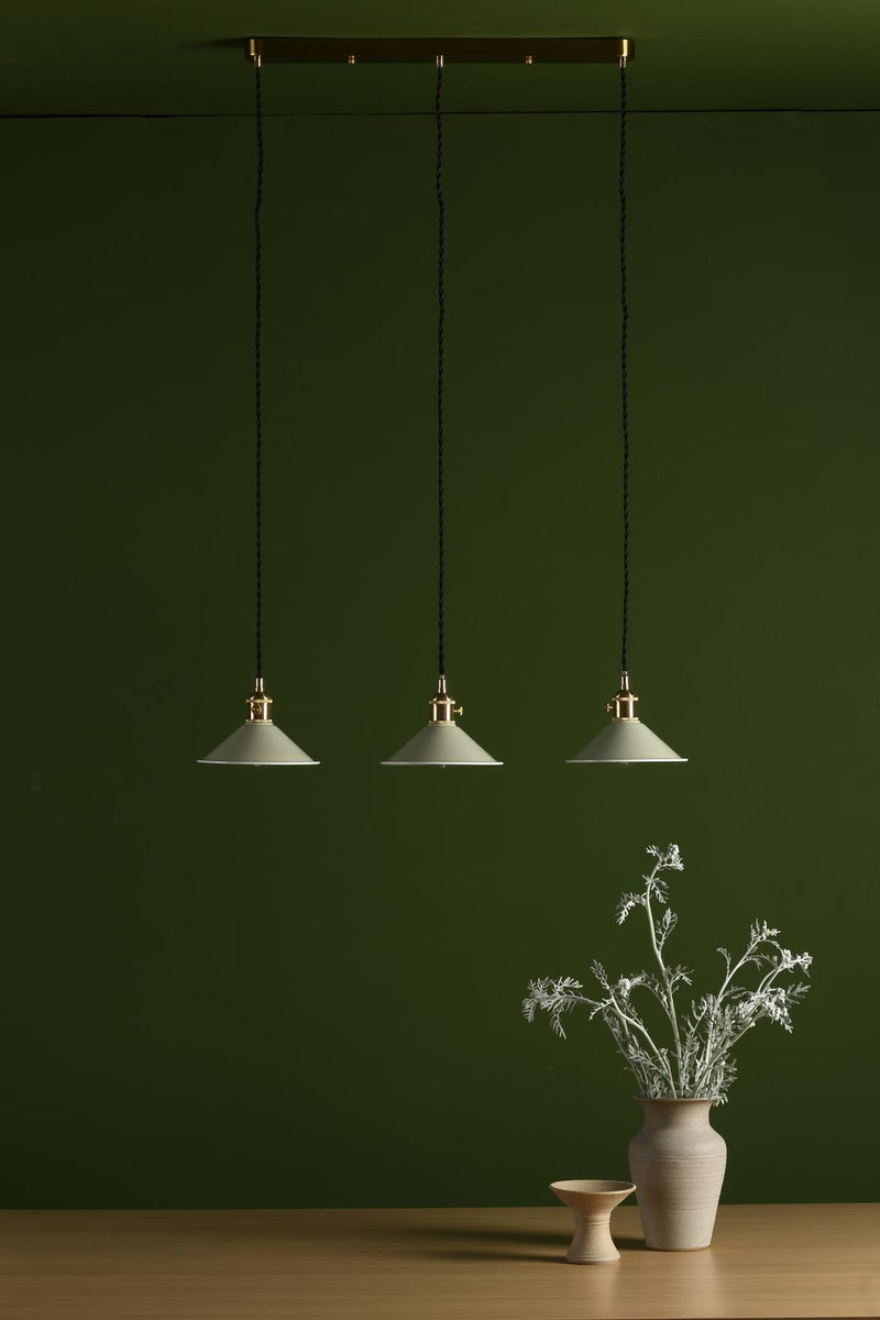 Dar Lighting Hadano 3 Light Brass Suspension With Cashmere Shades • HAD3640-06