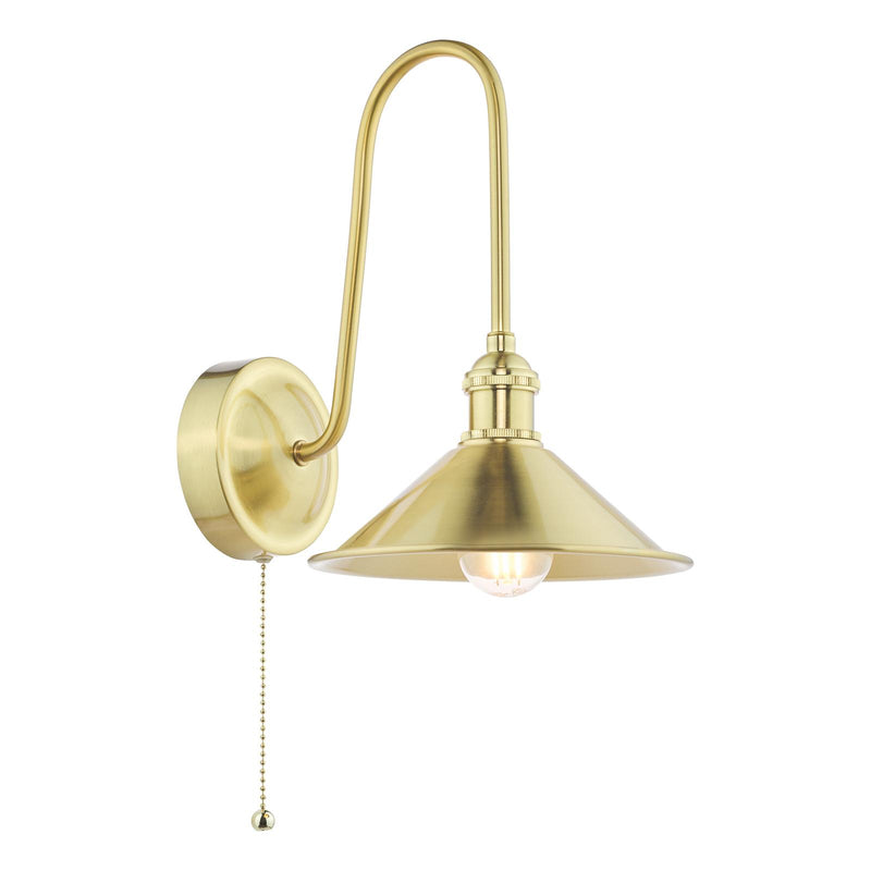 Dar Lighting Hadano Wall Light Natural Brass and Aged Brass • HAD7140-01