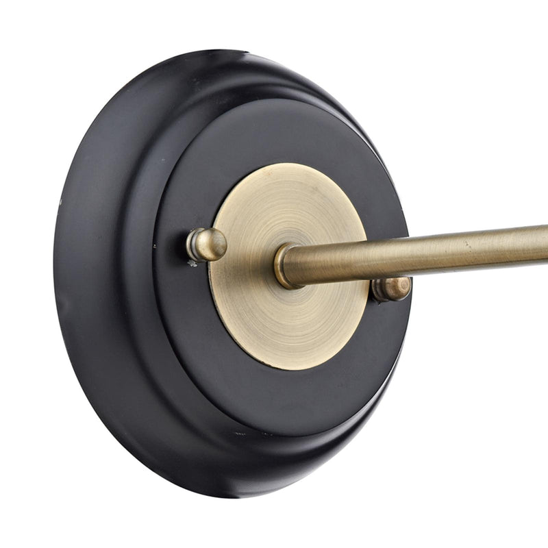 Dar Lighting Hannover 1 Light Wall Bracket Black Antique Brass • HAN0754
