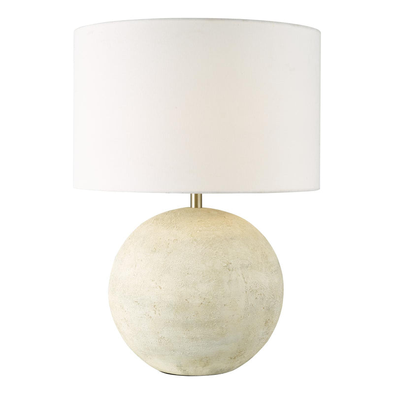 Dar Lighting Havana Ceramic Table Lamp Natural Finish With Shade • HAV4229