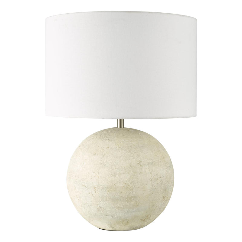 Dar Lighting Havana Ceramic Table Lamp Natural Finish With Shade • HAV4229