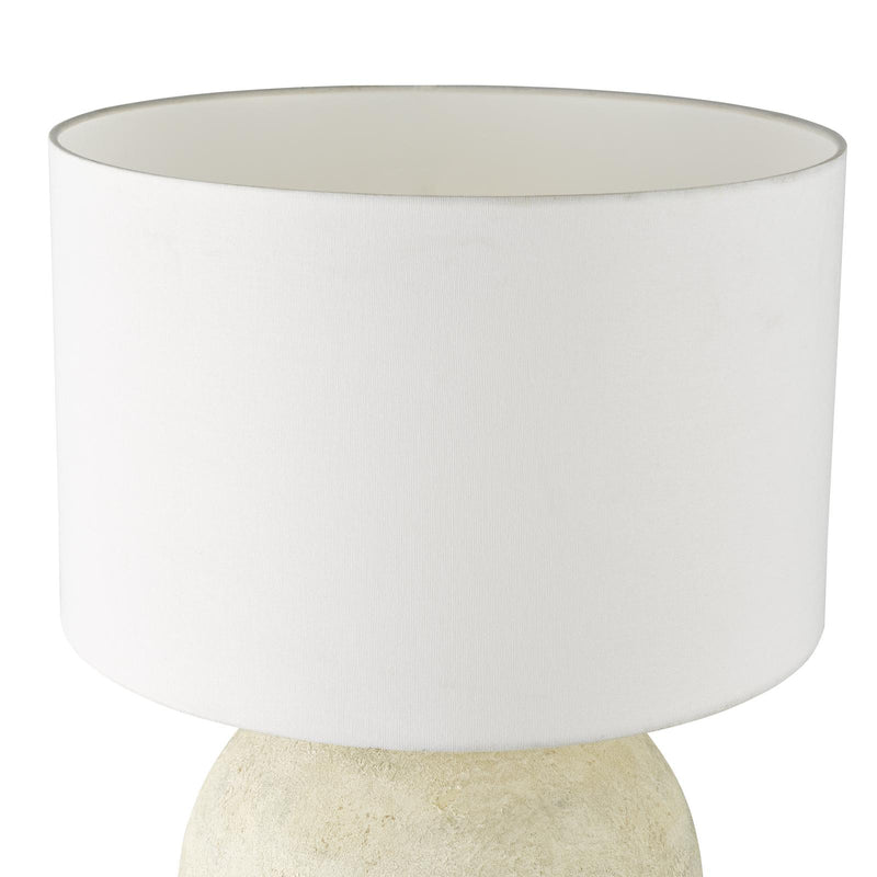 Dar Lighting Havana Ceramic Table Lamp Natural Finish With Shade • HAV4229
