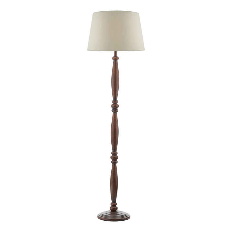 Dar Lighting Hayward Floor Lamp Wood Effect Base Only • HAY4947