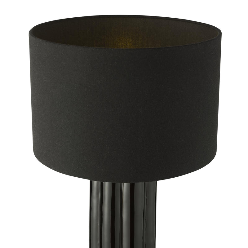 Dar Lighting Hebron Table Lamp Black With Shade • HEB4222