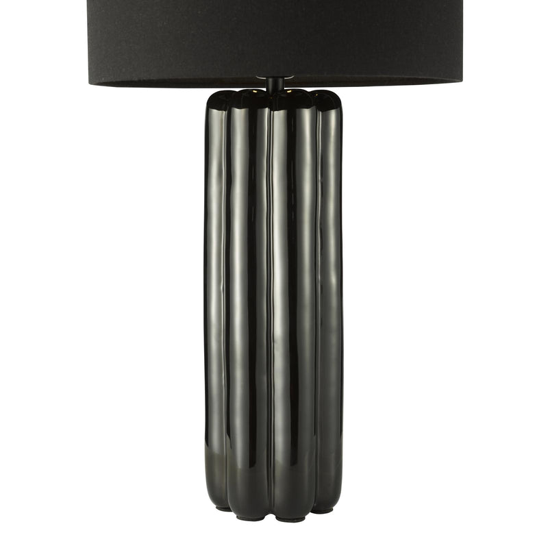 Dar Lighting Hebron Table Lamp Black With Shade • HEB4222