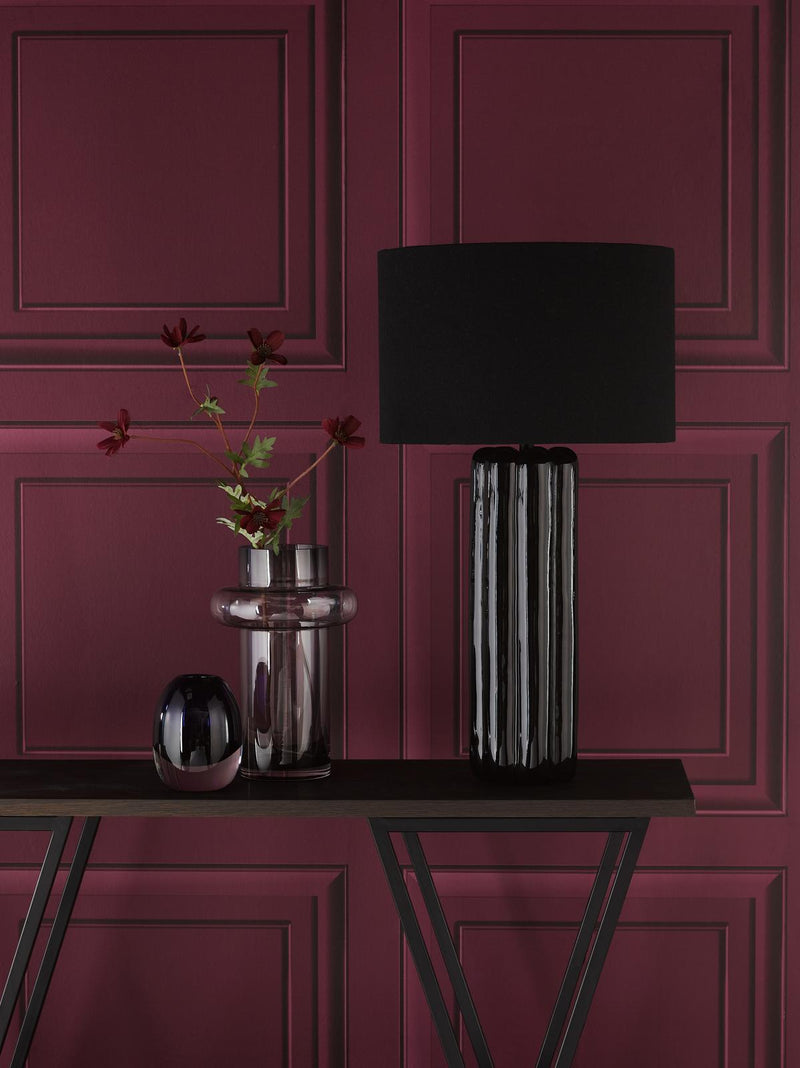 Dar Lighting Hebron Table Lamp Black With Shade • HEB4222