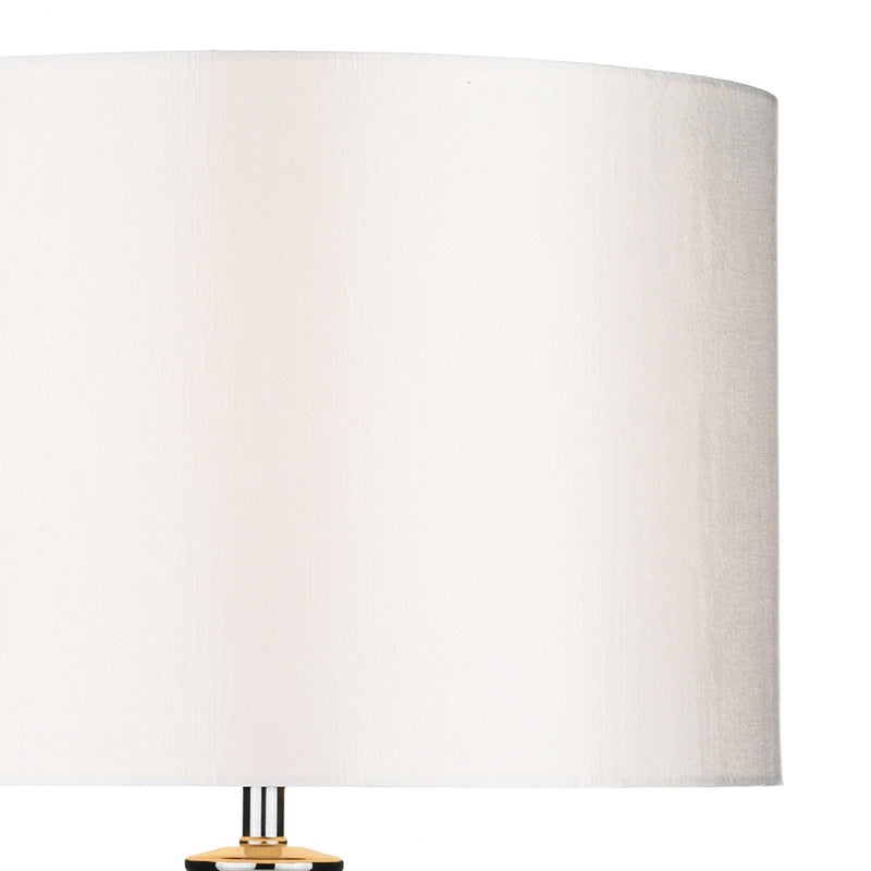 Dar Lighting Hinton Table Lamp Polished Chrome Crystal With Shade • HIN4208